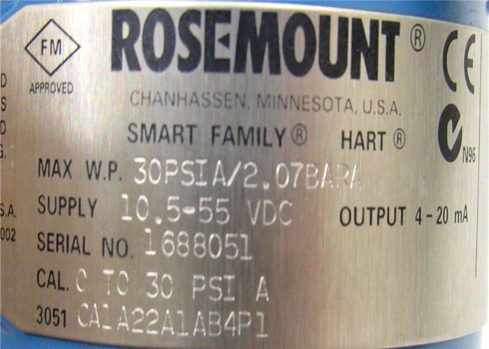 Module Heat Code 3051c 절대 압력 온도 전송기 Rosemount 3051c 동일 평면상 압력 전송기 3051CA1A02A1AB1H2L4M5